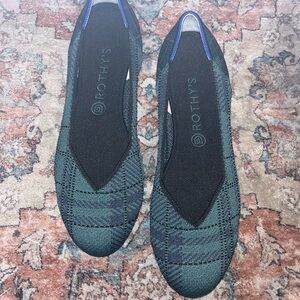 Rothy's The Flat Forest Tartan Plaid Round Toe Slip On Knit Flats Shoes 11